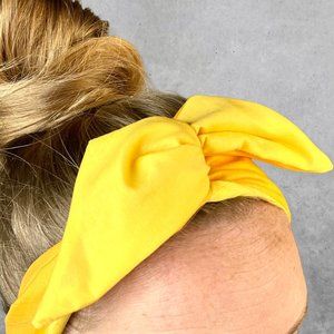 NEW - Yellow Two Tone Wire Twist Headband, Spring Headband, Boho